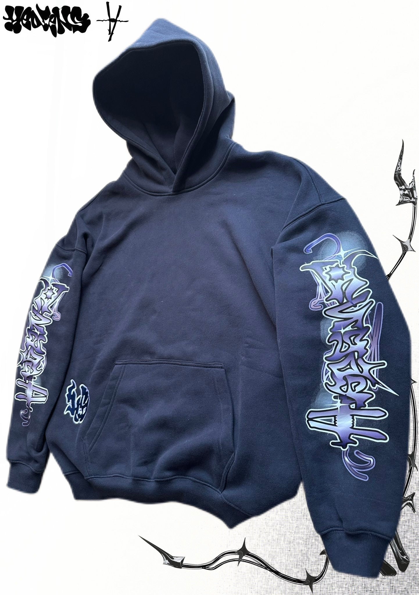 HEDENS Navy Blue Hoodie - oversize fit