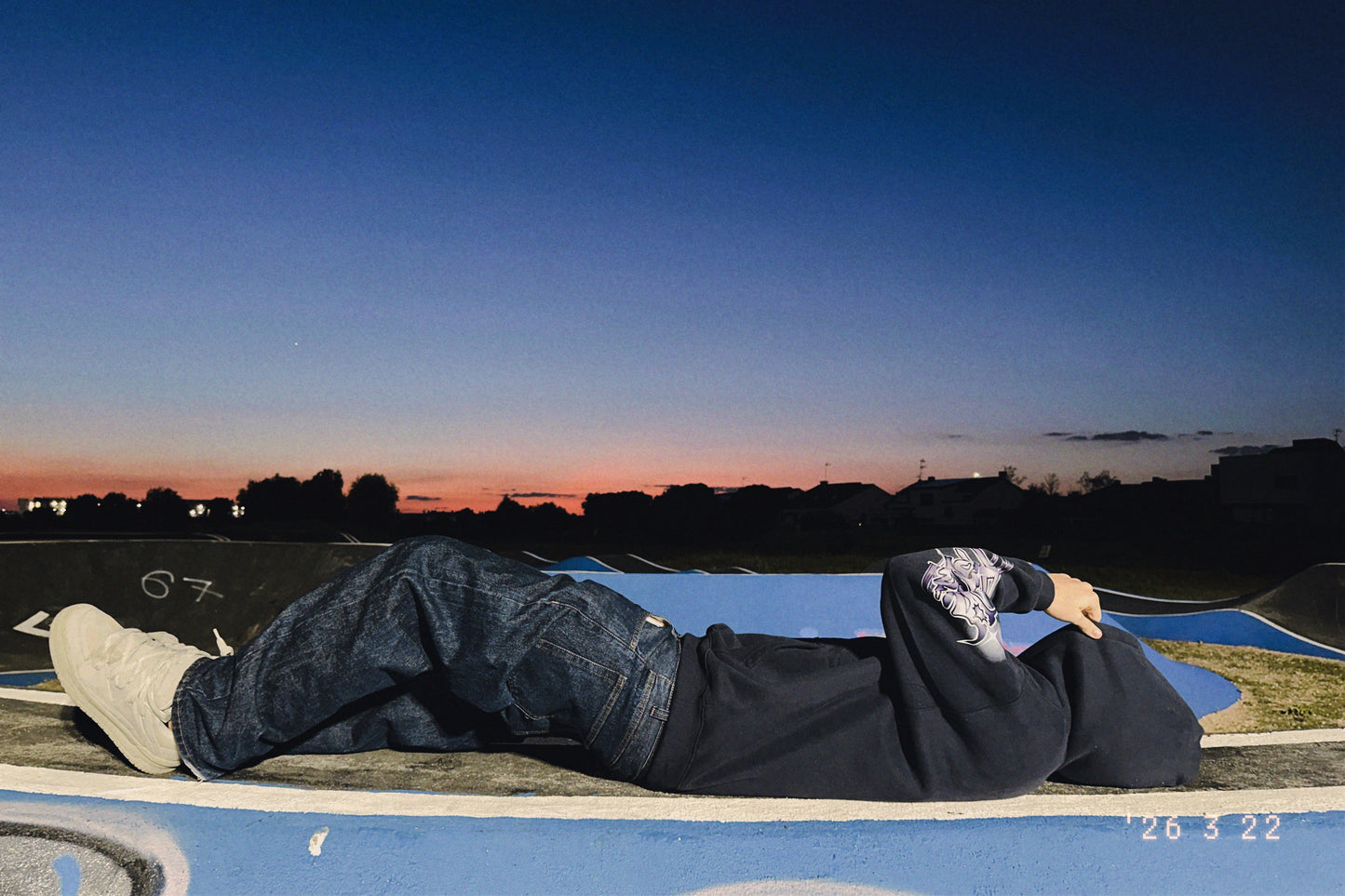 HEDENS Navy Blue Hoodie - oversize fit