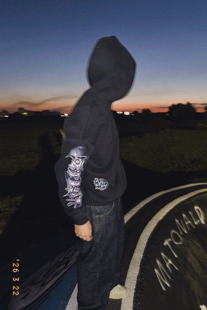 HEDENS Navy Blue Hoodie - oversize fit