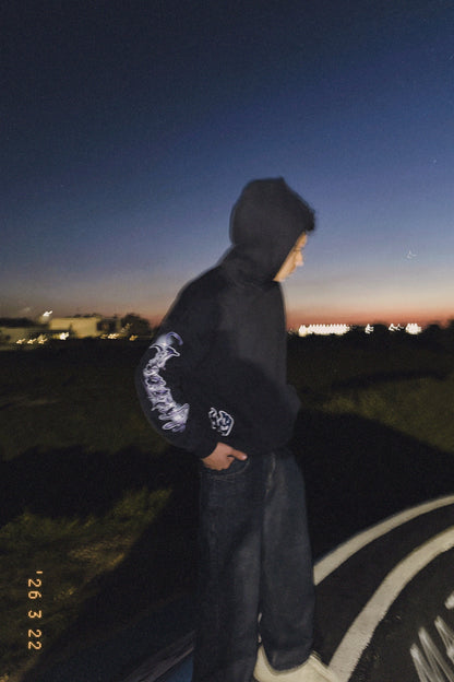 HEDENS Navy Blue Hoodie - oversize fit