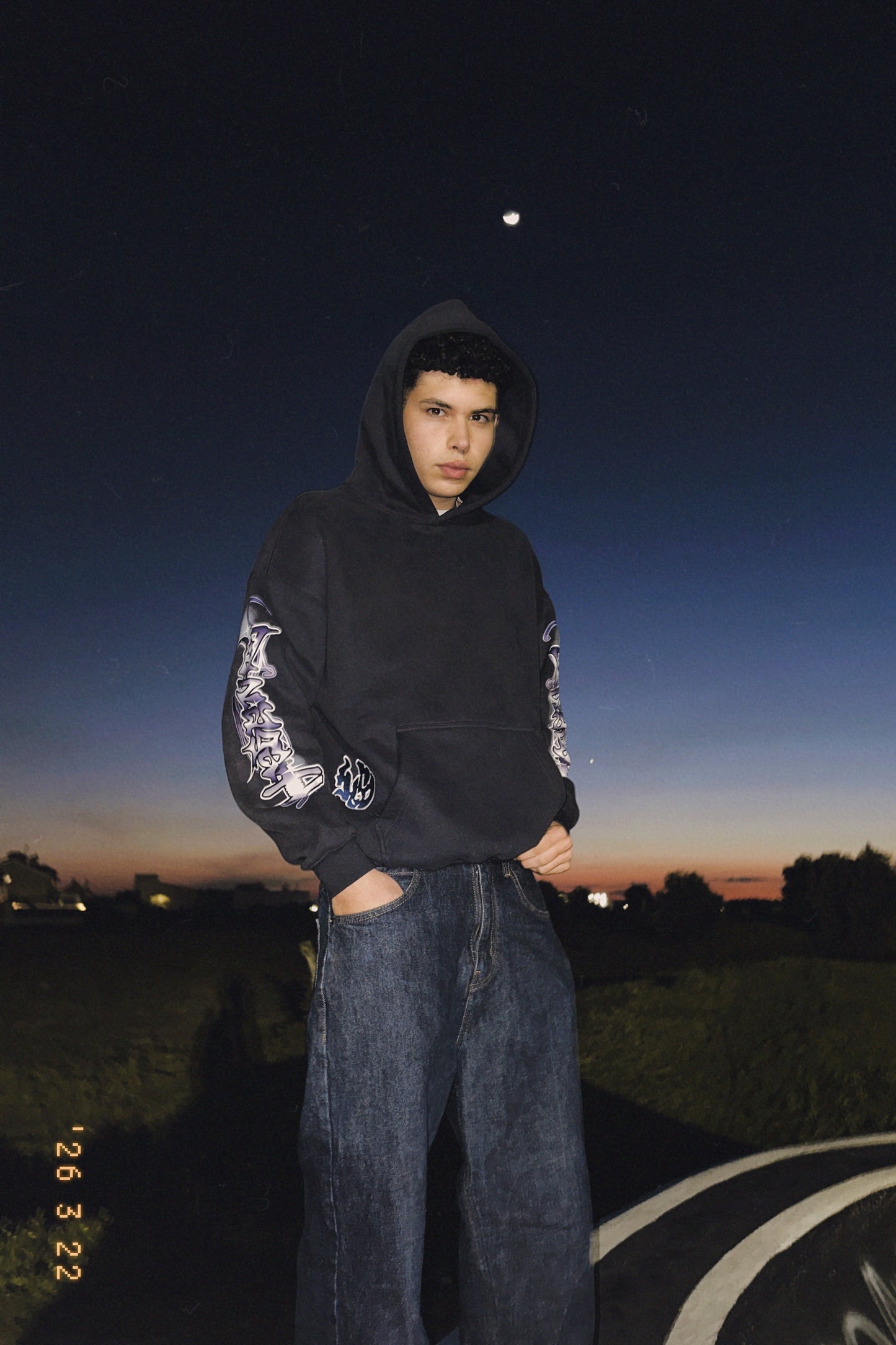 HEDENS Navy Blue Hoodie - oversize fit