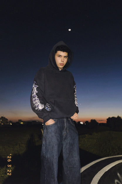 HEDENS Navy Blue Hoodie - oversize fit