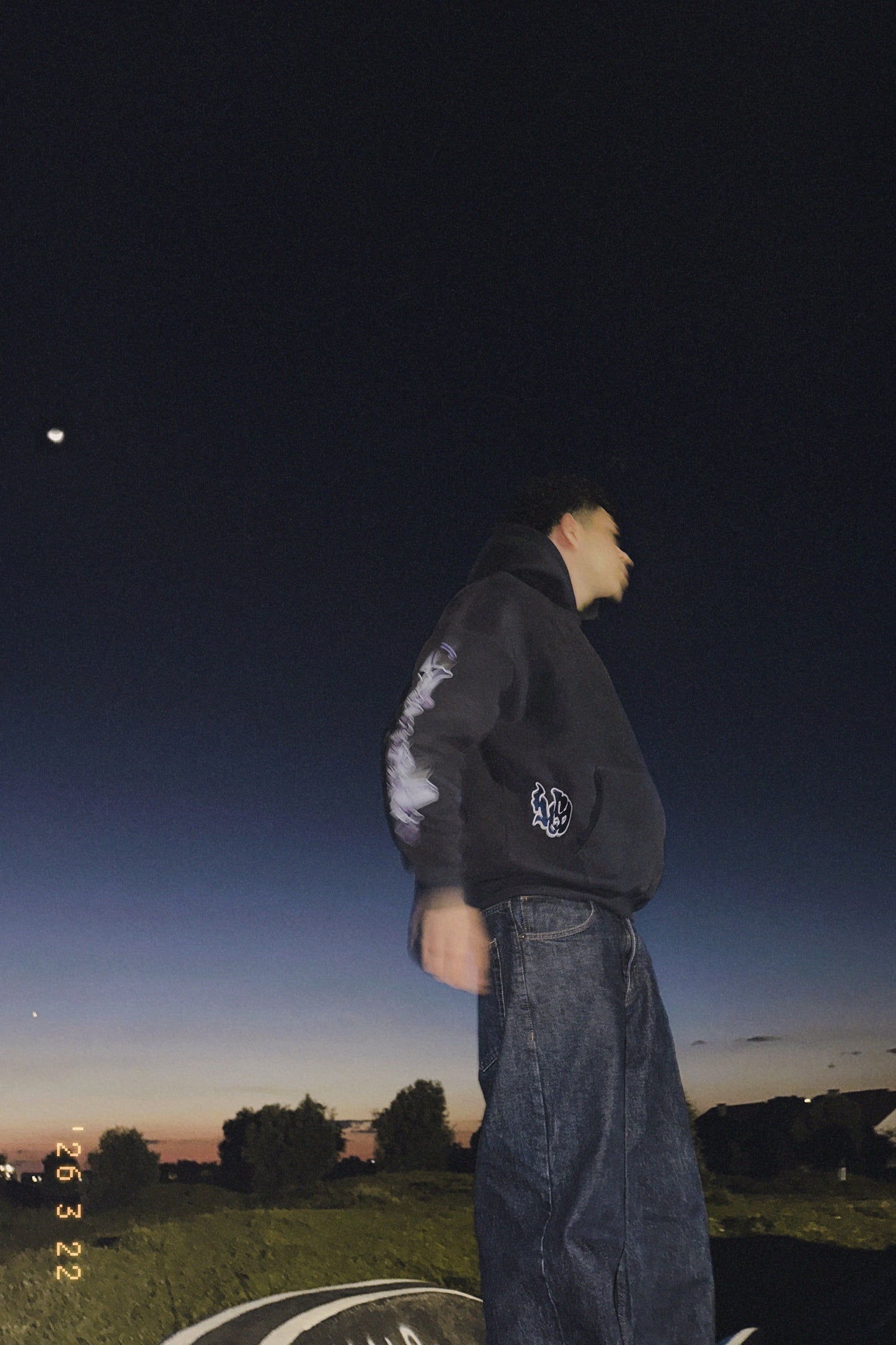 HEDENS Navy Blue Hoodie - oversize fit