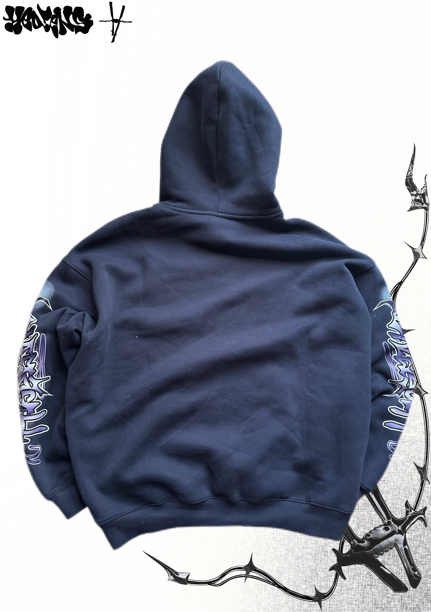 HEDENS Navy Blue Hoodie - oversize fit
