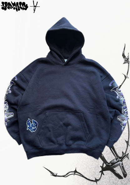 HEDENS Navy Blue Hoodie - oversize fit