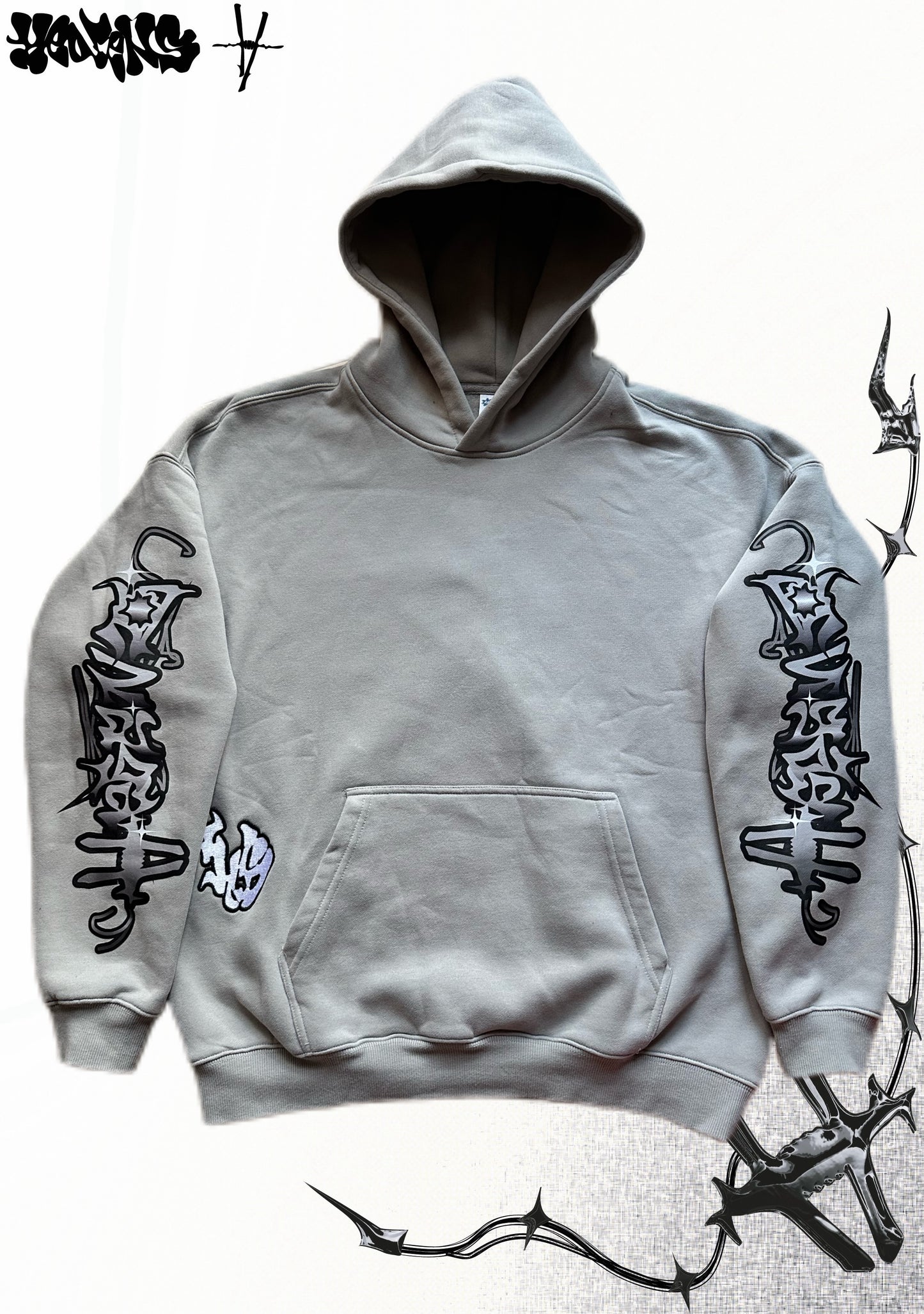 HEDENS Grey Hoodie - oversize fit