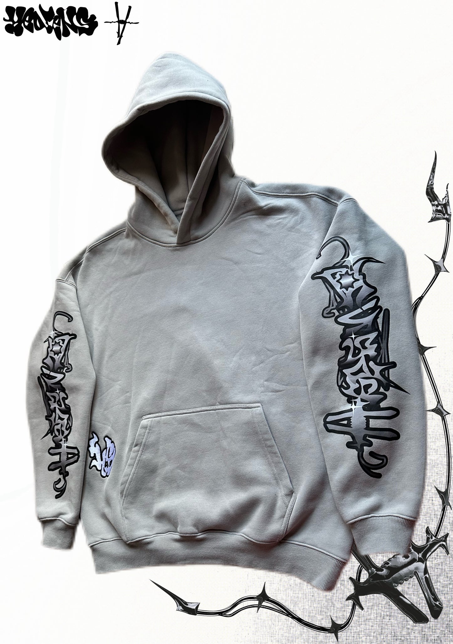 HEDENS Grey Hoodie - oversize fit