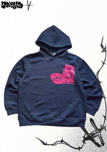 HEDENS Navy Blue heart Hoodie - regular fit