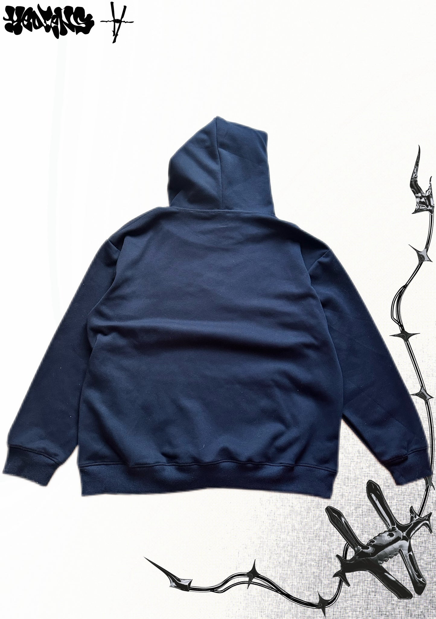 HEDENS Navy Blue heart Hoodie - regular fit
