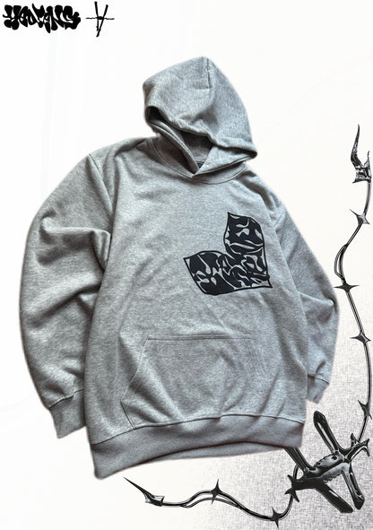 HEDENS Grey heart Hoodie - regular fit