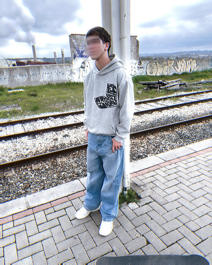 HEDENS Grey heart Hoodie - regular fit
