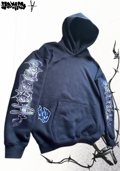 HEDENS Navy Blue Hoodie - oversize fit